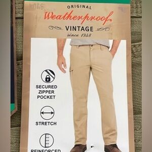 Weatherproof  Vintage Trevorland Flex Utility Pant Tan Pants Size 38x34 NWT